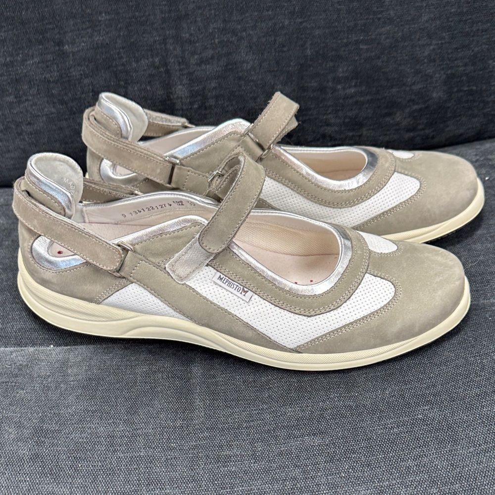 Mephisto Grey and White Mary Jane